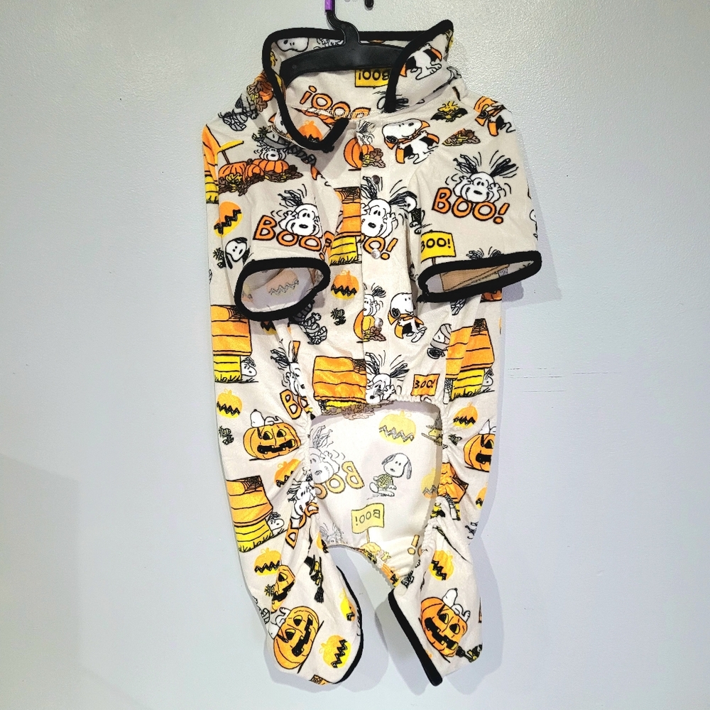 Berkshire Peanuts Snoopy Pet Pajamas The Great Pumpkin Halloween Pattern LARGE